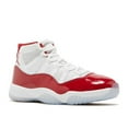 thumbnail image 1 of Jordan; Men's Casual & Dress Shoes Retro Style, White/Varsity Red-Black, Size 10.5, 1 of 4