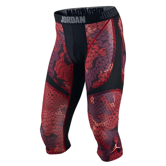 Jordan Men's Dri-Fit Nike AJ Jumpman Compression Tights-Gym Red/Black-Large