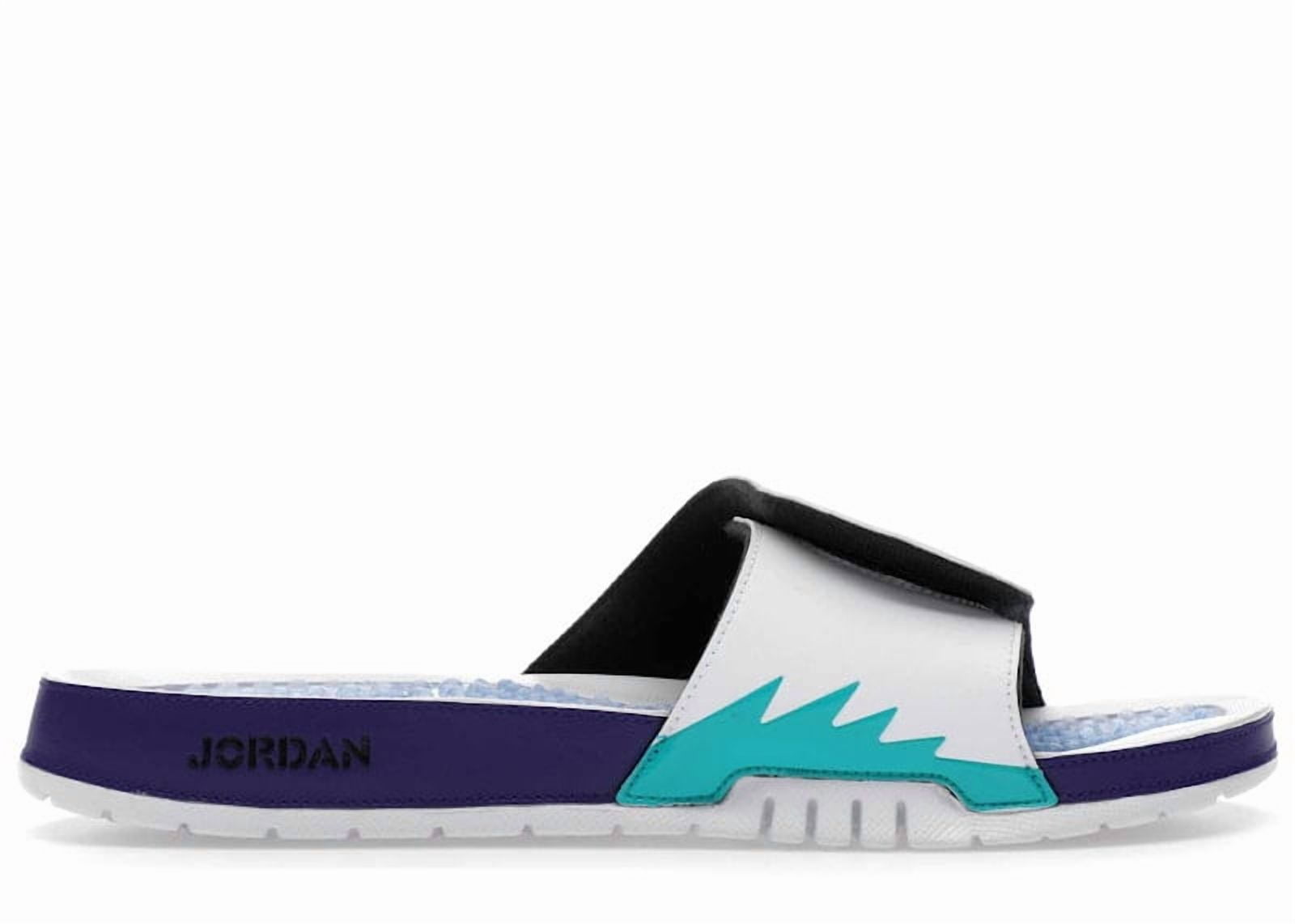 ★Nike★ Jordan Hydro 5 Retro Slide M White New Emerald Grap Jordan Men's Hydro 5 Retro Slide White New Emerald Grape Ice