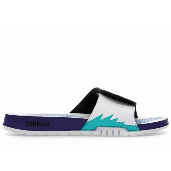 Jordan Men's Hydro 5 Retro Slide White New Emerald Grape Ice Black Sandals, from StockX