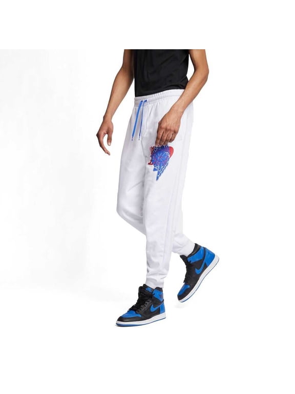 Men's Jumpman Wings Classic Fleece Jogger Pants White bq8470-100