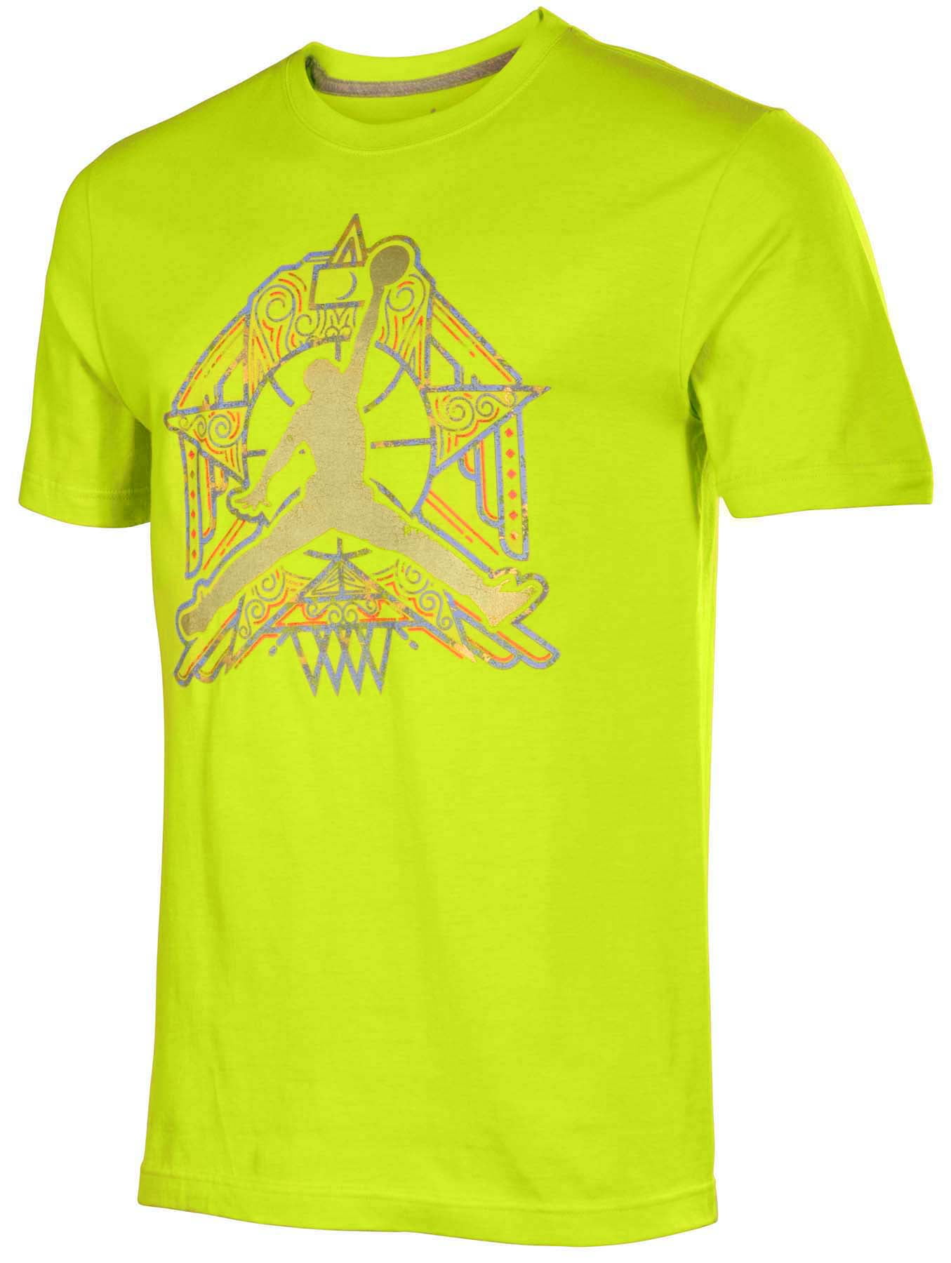 Jordan Men's Nike Crescent City Jumpman T-Shirt-Neon Green-XL