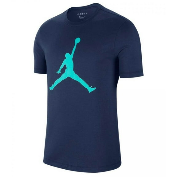 Jordan Men's T-Shirt Short Sleeve Jumpman Active Crew Athletic Basketball Tee, Blue, S