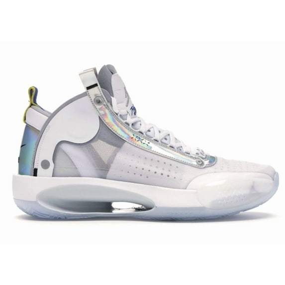 Jordan Men's XXXIV White Metallic Silver Basketball Shoes, from StockX