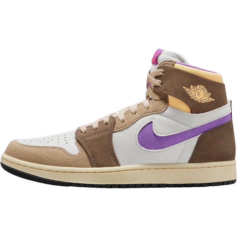 Jordan 1 Air Zoom Men\'s Shoes in Tan and Brown NEW Nike Jordan Beige & Brown Air Jordan 1 Zoom CMFT 2 Sneakers  main image 4