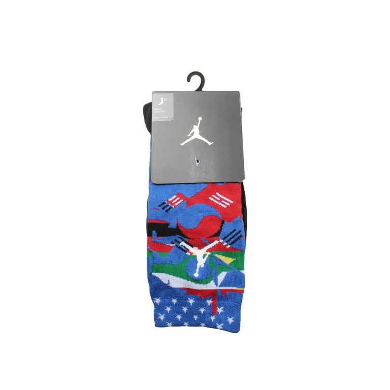 Jordan Mens 9 Low Socks Size X Large Color Blue Black