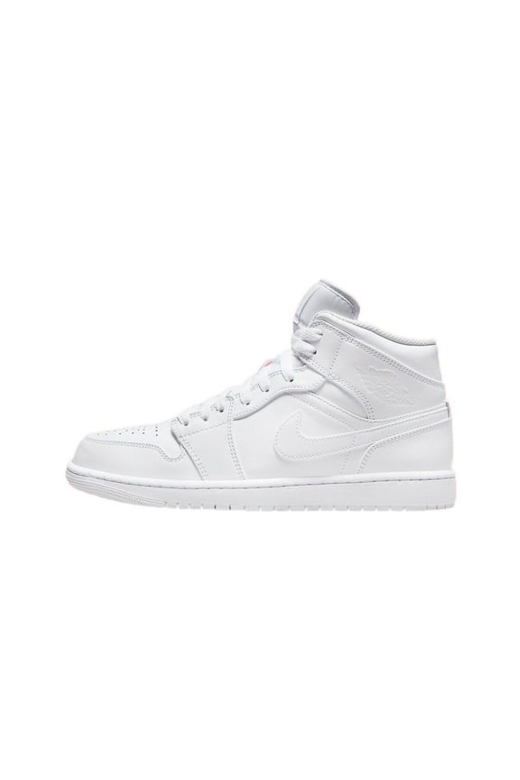 Mens Air 1 Mid 554724 136 Triple White - Size 11