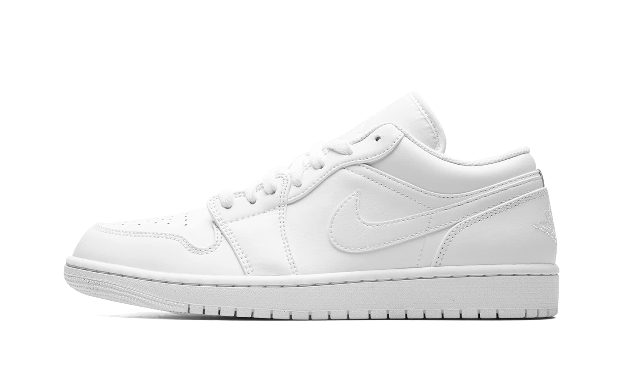 Jordan Mens Air Jordan 1 Low 553558 136 - Size 8 White/White-White