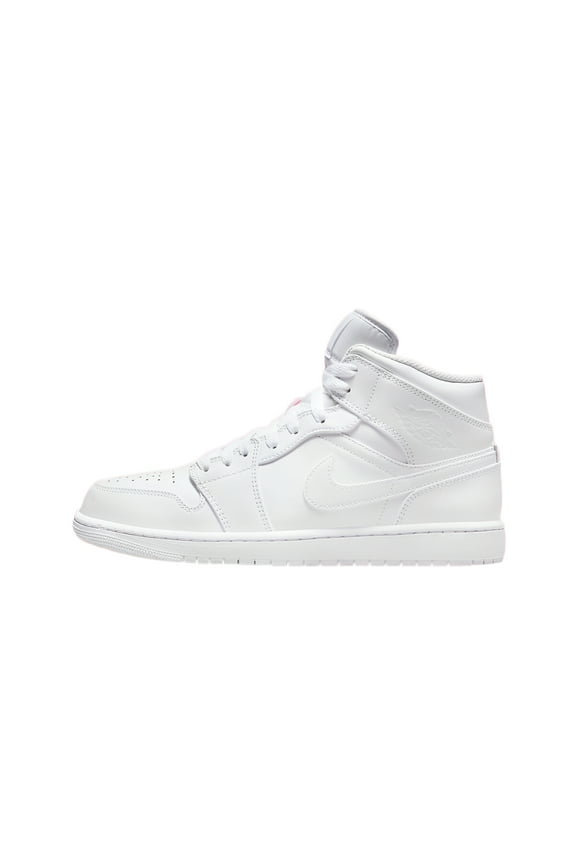 Mens Air Jordan 1 Mid 554724 136 Triple White - Size 10