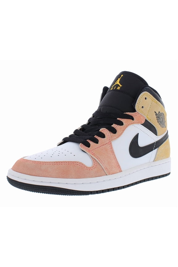 Jordan Mens Air Jordan 1 Mid SE Flight Club Sneakers,Magic Ember/Sundial,11
