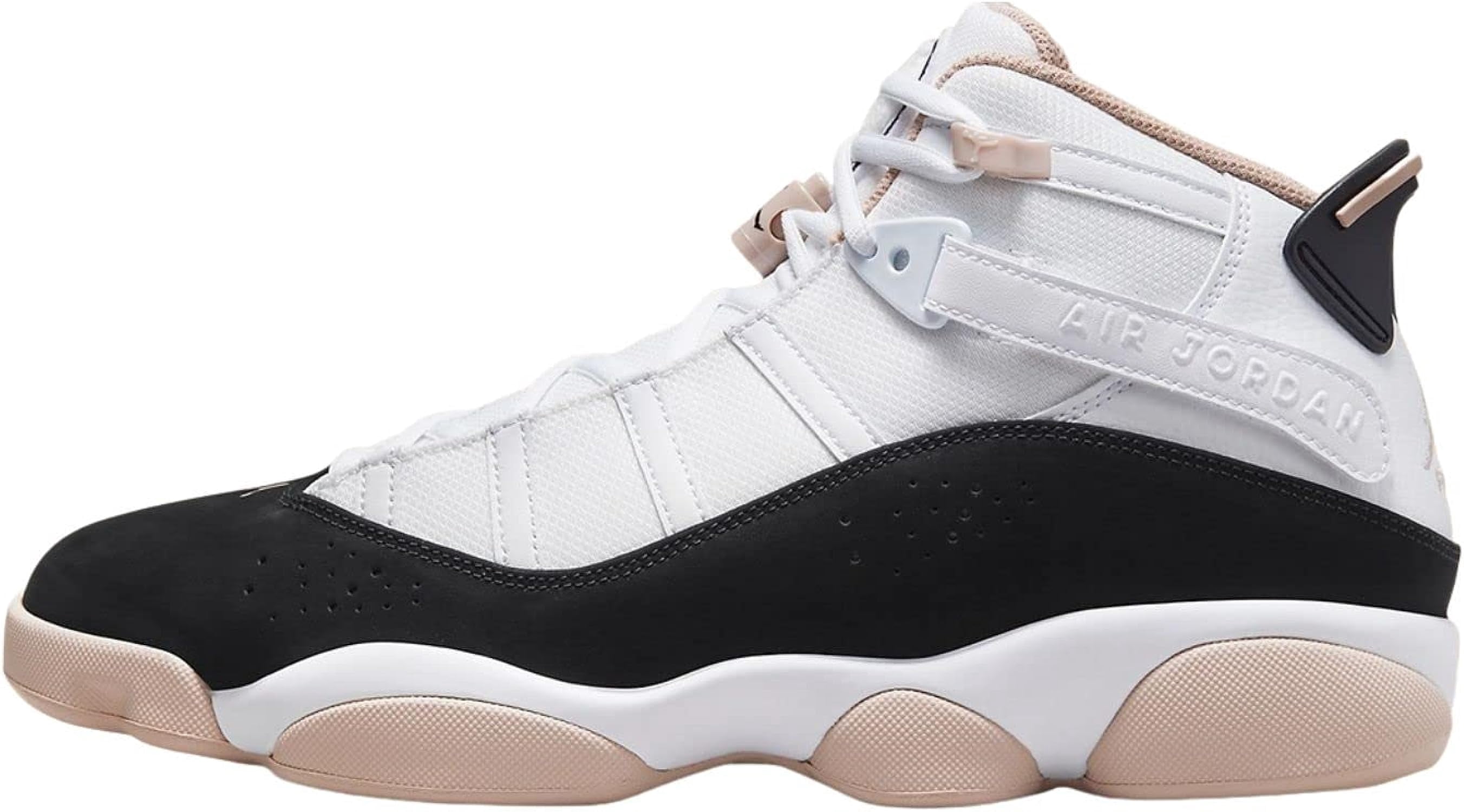 Jordan Mens Air Jordan 6 Rings Sneakers,White/Fossil Stone  display picture 3