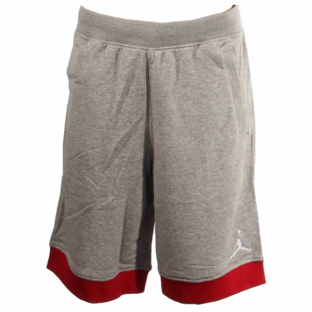 grey and red jordan shorts