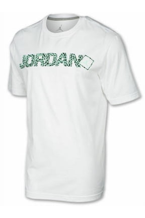 Mens Go Elephant Print T-Shirt,White/Green,S