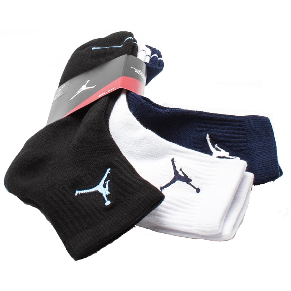 Jordan Mens Jumpman Quarter Socks 3 Pack Walmart