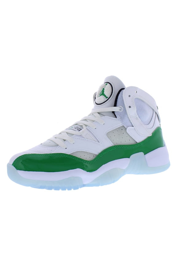 Jordan Mens Jumpman Two Trey Shoes,White/Black/Lucky Green,10.5