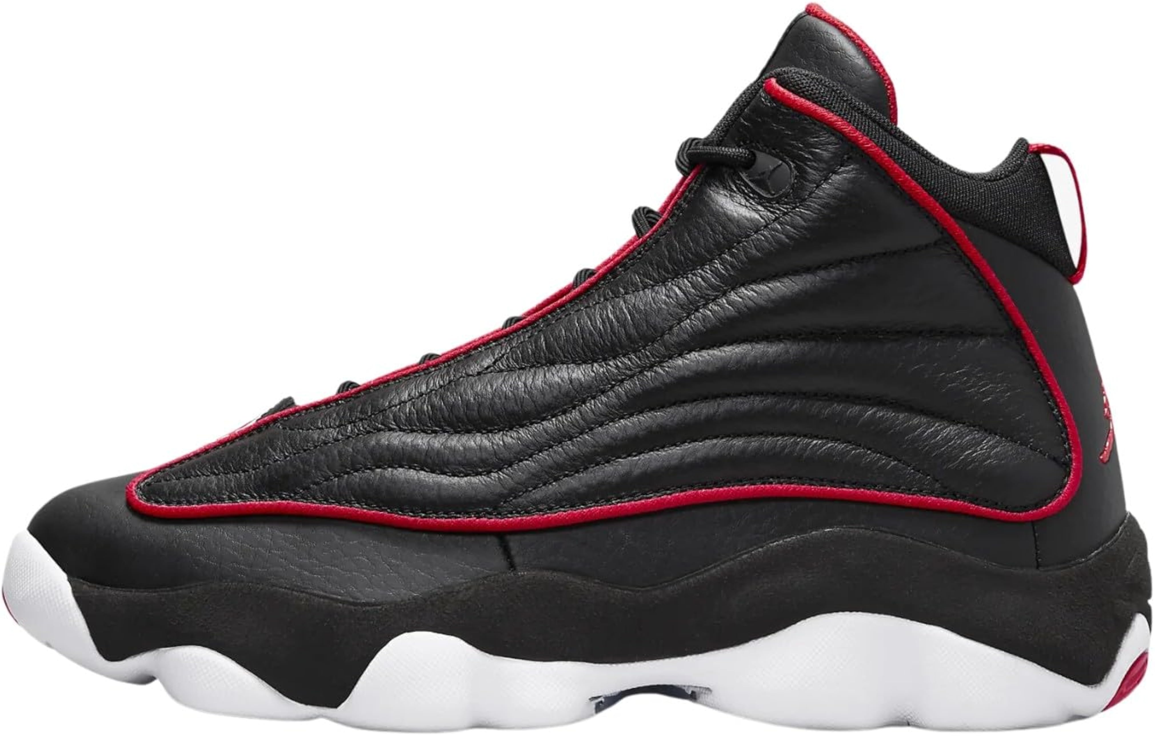 Jordan Mens Pro Strong Midtop Basketball Shoes,Black/University Red