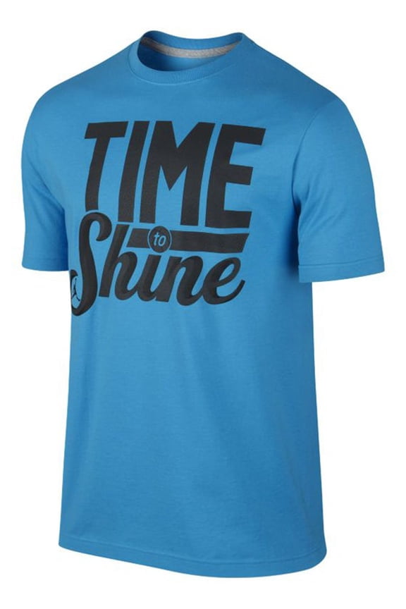 Mens Time To Shine Tee,Blue/Black,Large