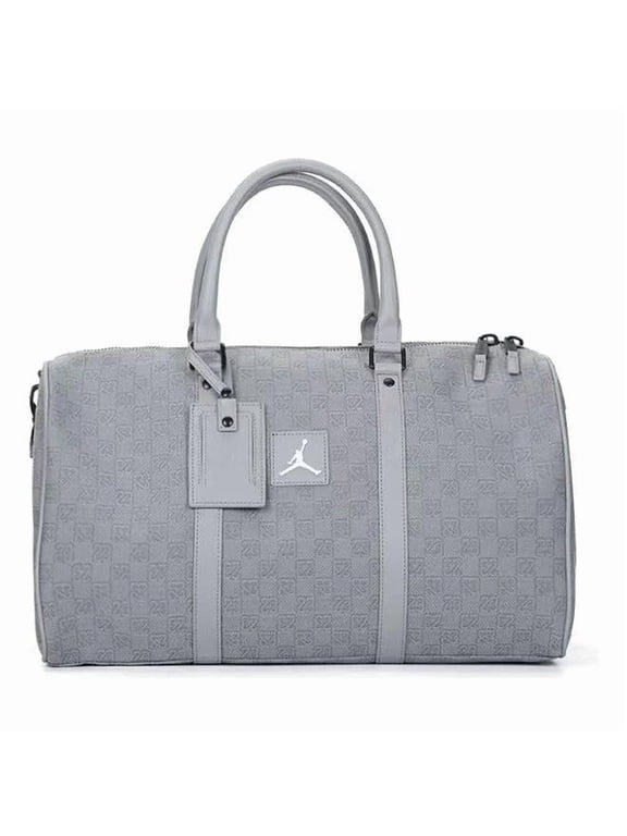 Monogram Duffle Bag Grey White