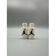 Jordan Nike Logo Air Jordan VI Lace Locks White Base With Black Jumpman- set of 2