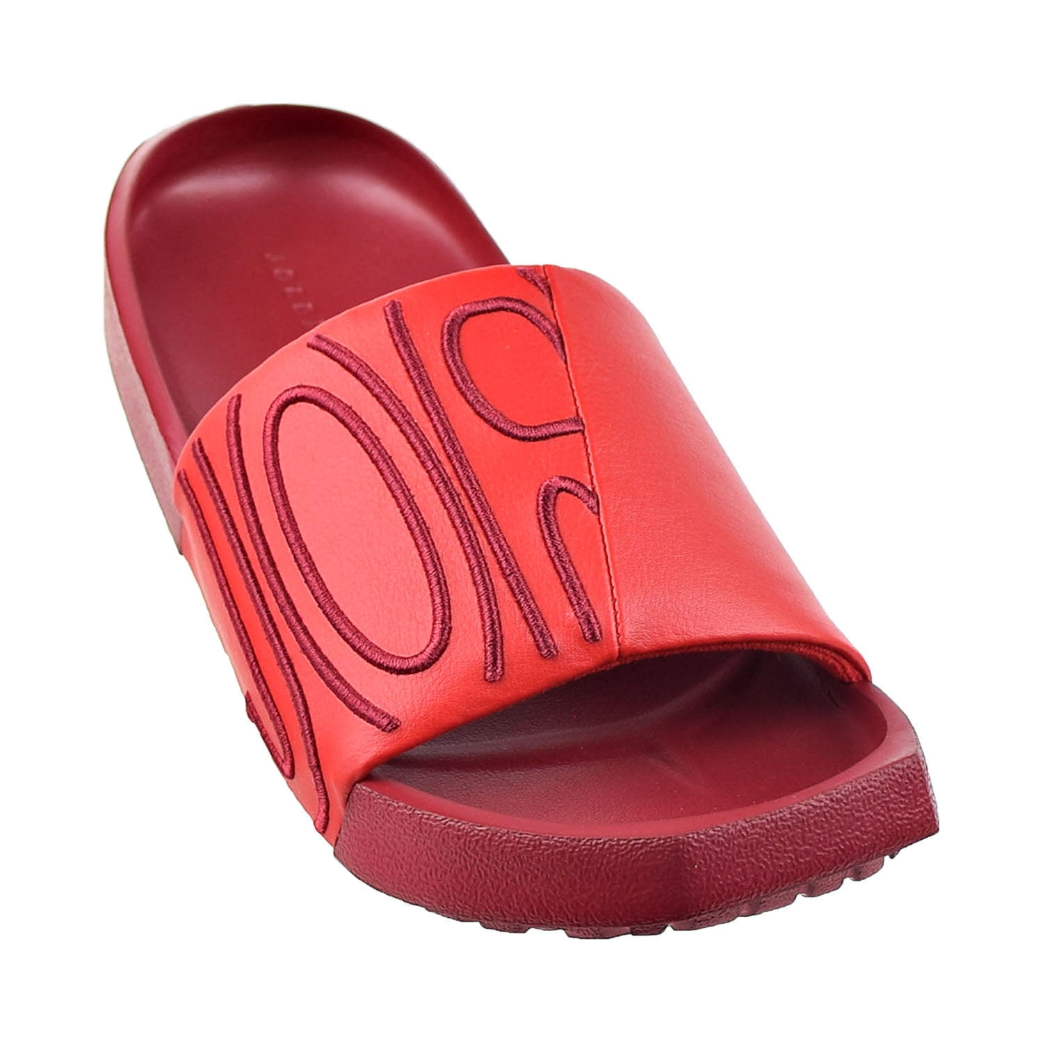Red hotsell slide shoes