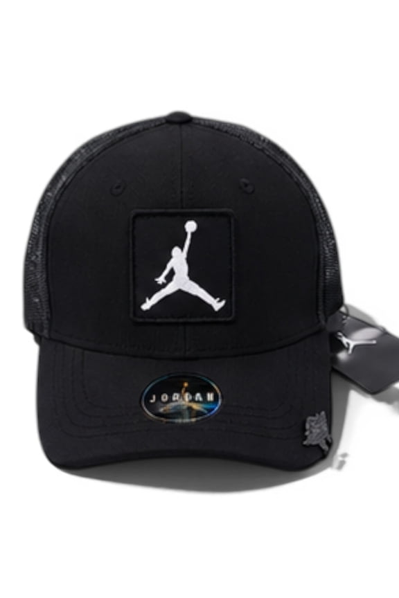 Black Mesh Trucker Snapback Hat Adjustable Unisex Cap