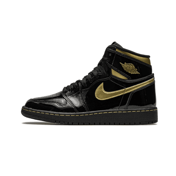 Jordan PRE SCHOOL Air Jordan 1 Retro High OG GS "Black Metallic Gold" 575441 032 from Stadium Goods