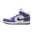 thumbnail image 1 of Jordan PRE SCHOOL Jordan 1 Mid PS "Dusty Amethyst White Court Purple" DQ8424 500 DQ8424 500 from Stadium Goods, 1 of 8