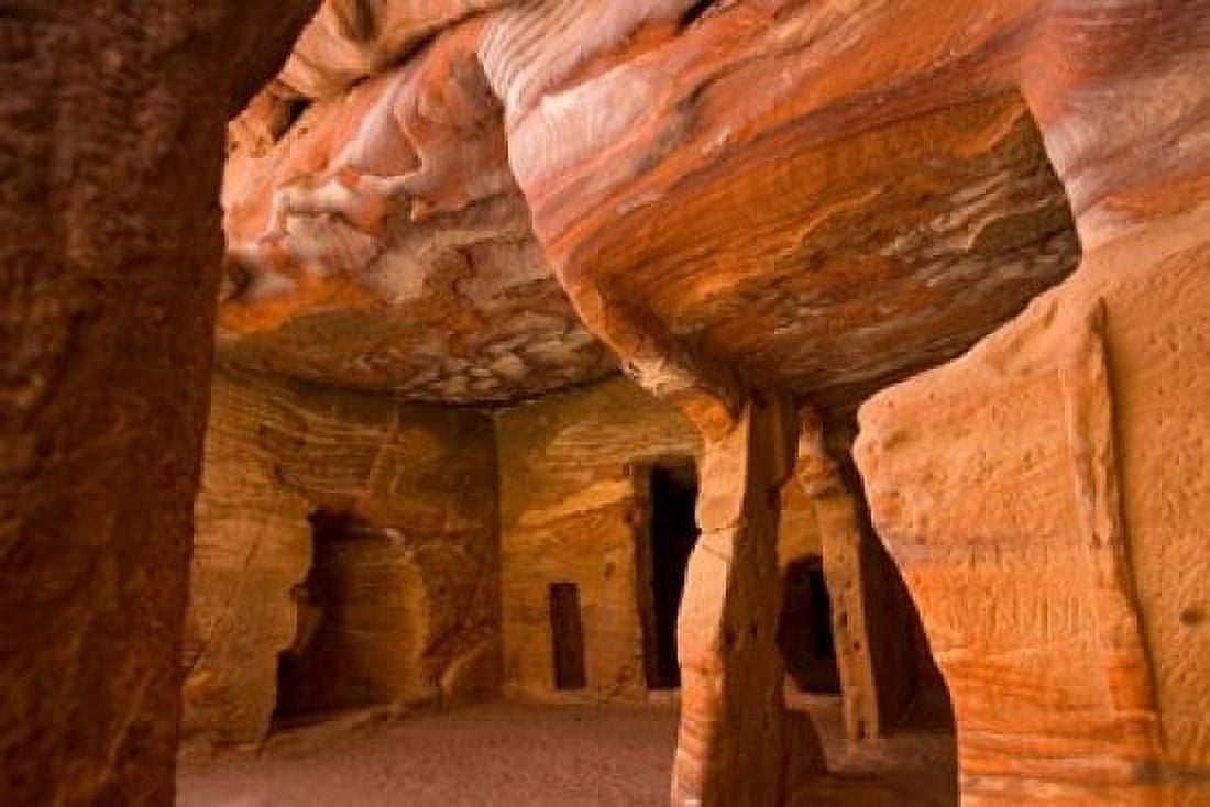 Jordan Petra Exterior Siq Tombs Canvas Art - Aldo Pavan DanitaDelimont (36 x 24)