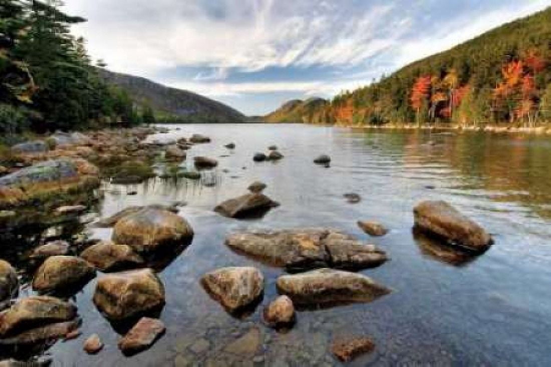 Jordan Pond Canvas Art - Larry Malvin (12 x 18)