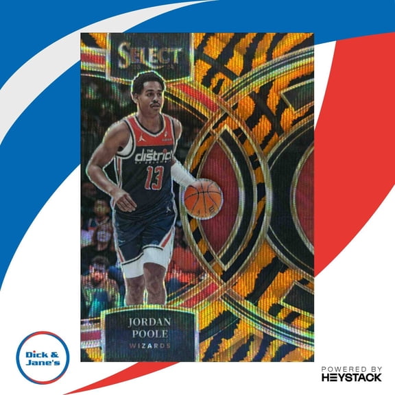 Jordan Poole #183 Select Base Tiger Prizms Basketball Card Panini Washington Wizards