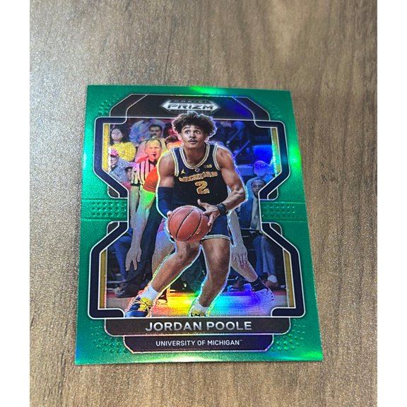 Jordan Poole 2022 Panini Prizm Draft Picks Green 28 trading card
