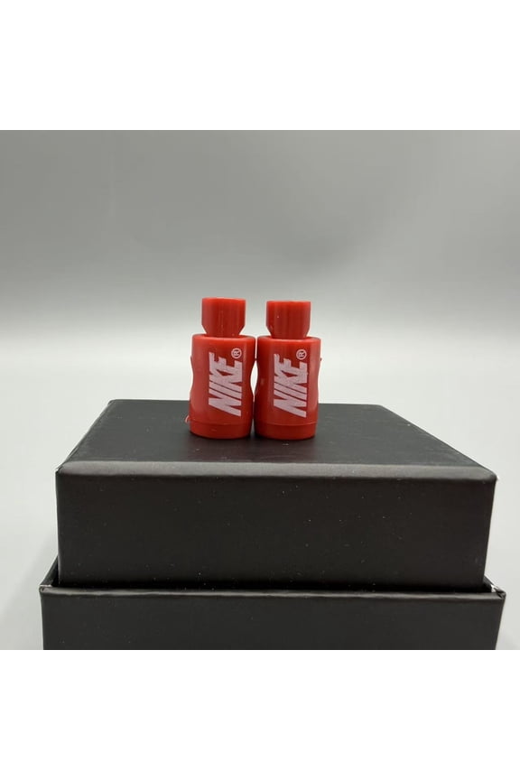 Red Base White Wording Shoe VI V Lace Lock Replacement - Laces Shoelace Locks Rope Buckle Metal Spring Buckles Lanyard