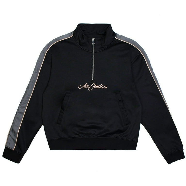 Air Jordan Remastered Long Sleeves Men s Jacket Black Smoke Grey cj0268 010 Size 2XL