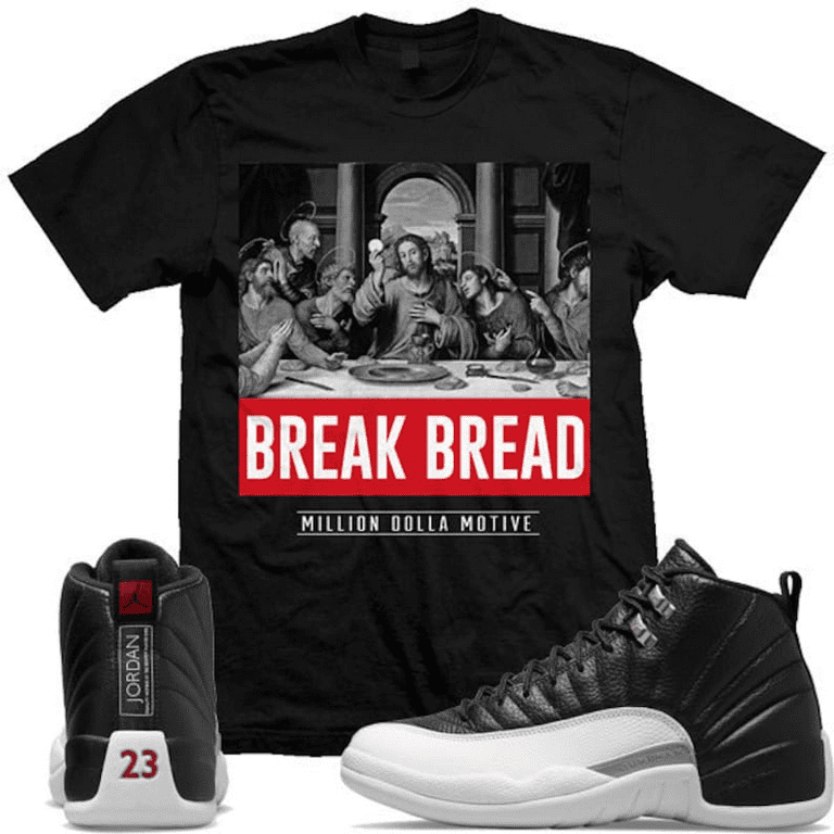 Jordan Retro 12 Playoff 12s Sneaker Shirt to Match BREAK BREAD Walmart