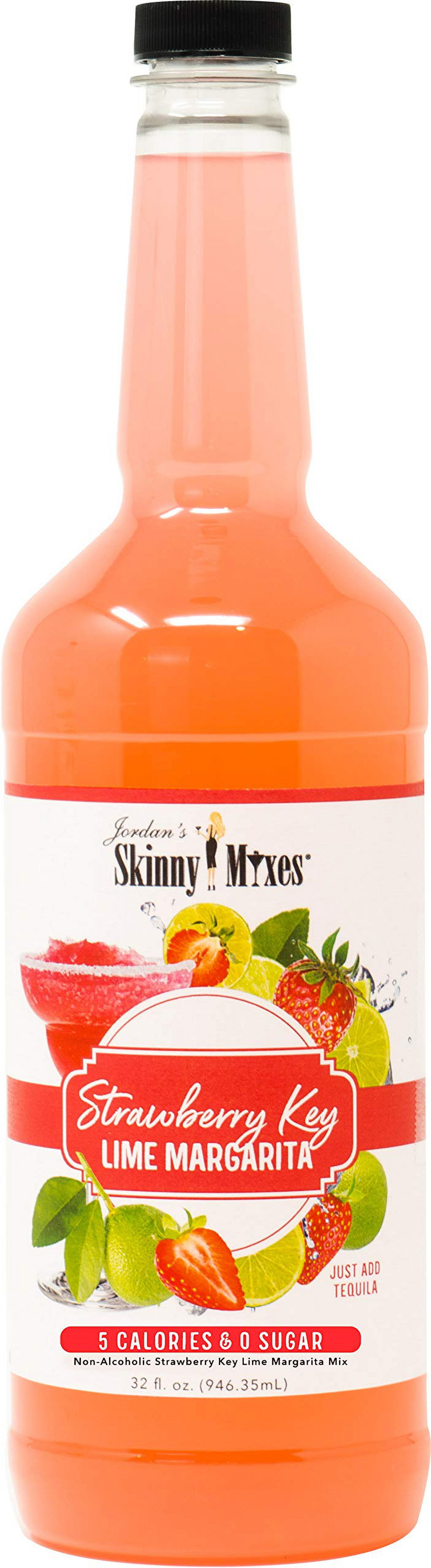 Jordan,S Skinny Mixes Sugar Free Strawberry Key Lime Margarita Mix, Flavored Cocktail Mixer For