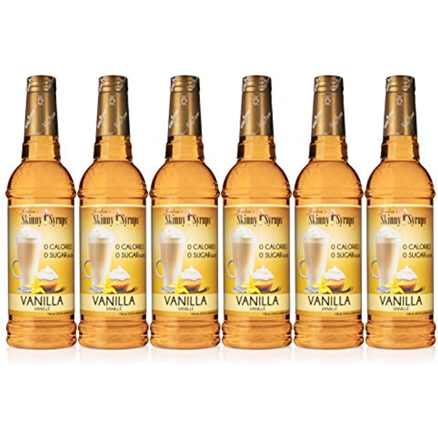 Jordan’S Skinny Syrups Vanilla, Sugar Free Coffee Flavoring Syrup, 25.4 Ounce Bottle (Pack Of 6)