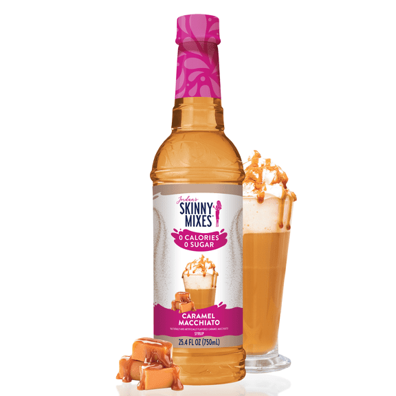 Jordan's Skinny Mixes Sugar Free Caramel Macchiato Syrup, 25.4 Fl Oz
