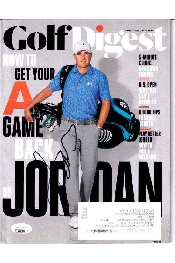 Jordan Spieth autographed 2016 Golf Digest magazine JSA
