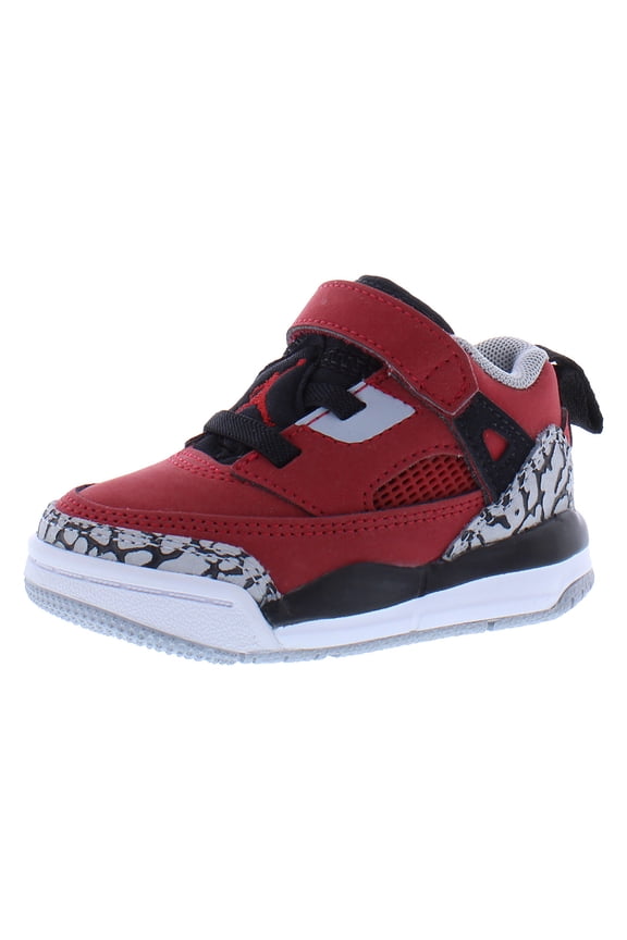 Jordan Spizike Low Baby/Toddler Shoes (FQ3952-600, Gym Red/Wolf Grey/Cool Grey/Black) Size 7