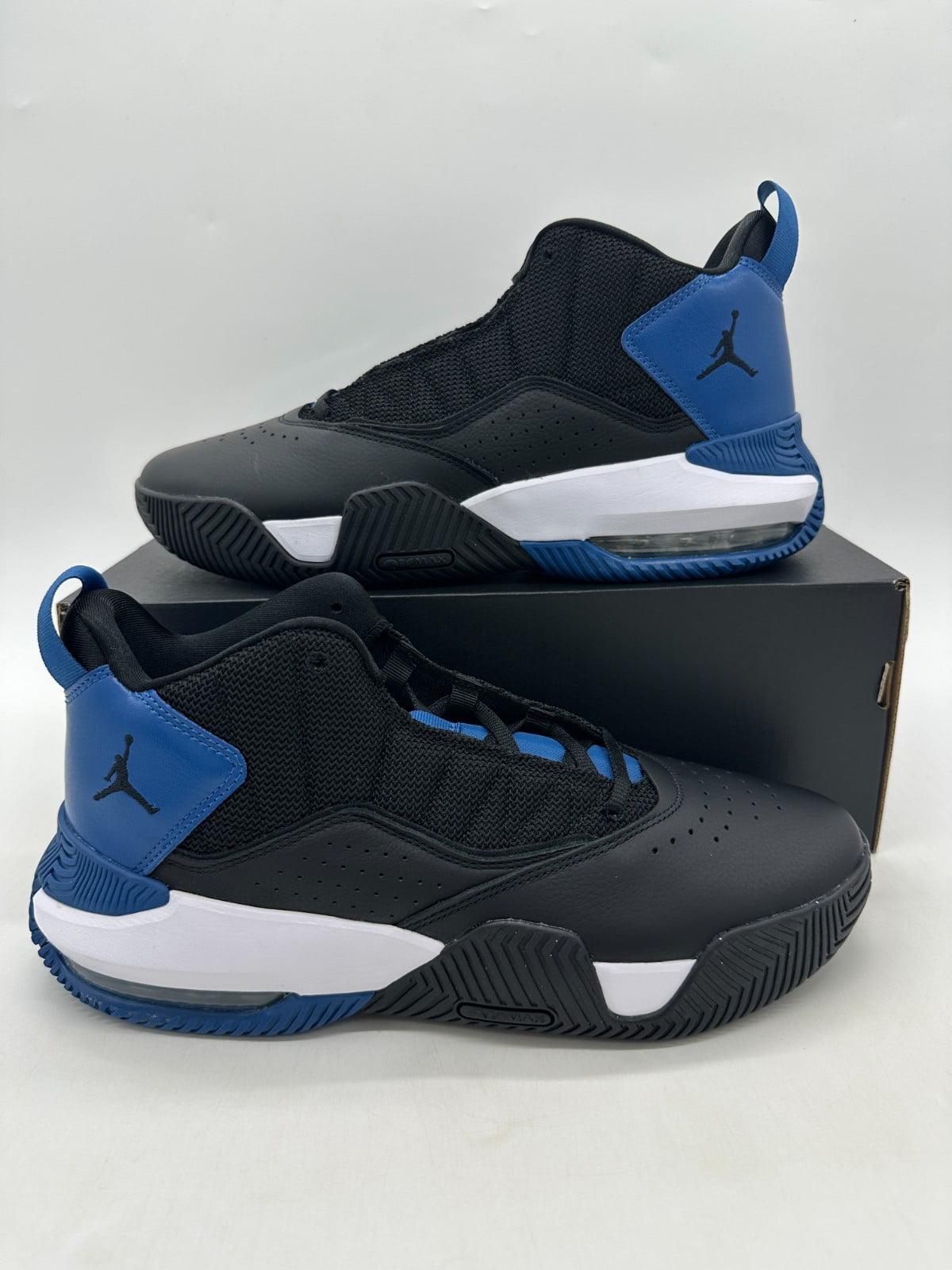 black and blue jordans 10