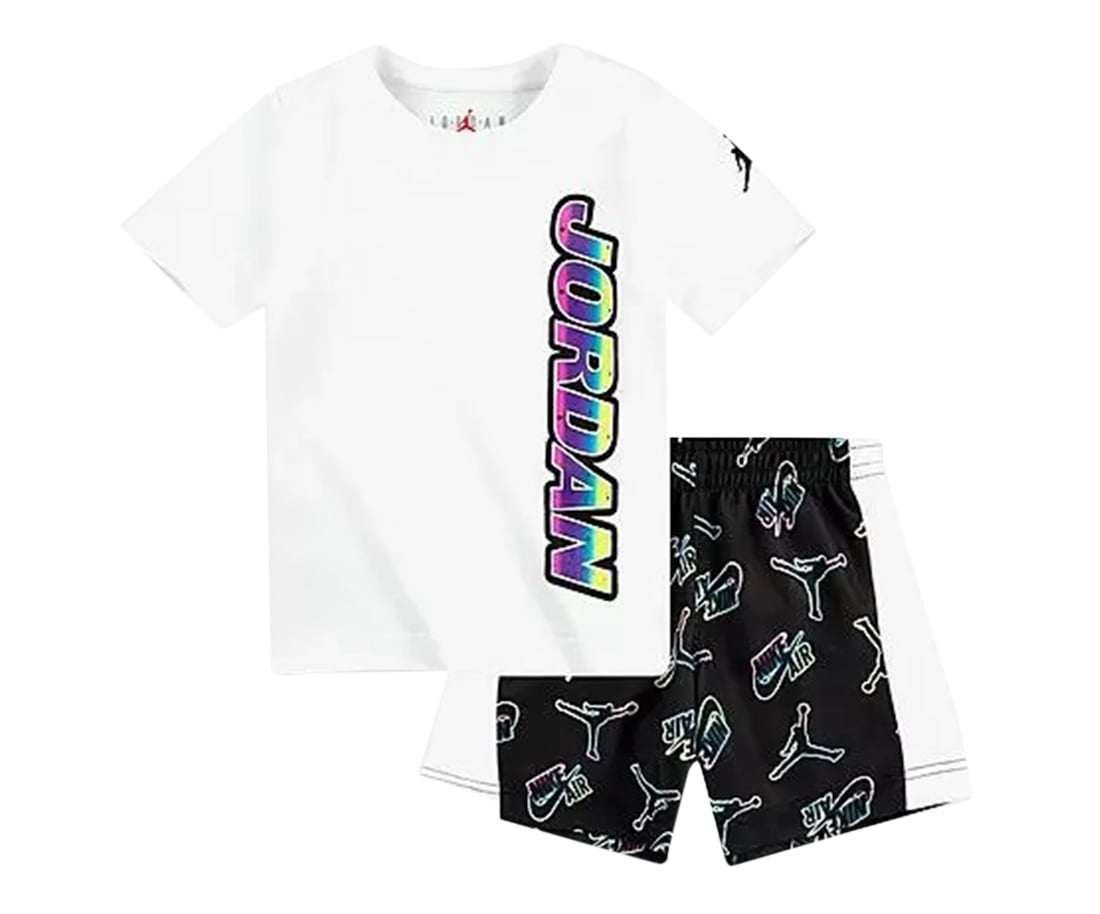 Jordan Sticker T-Shirt And Shorts Set Baby Boys Active Shirts