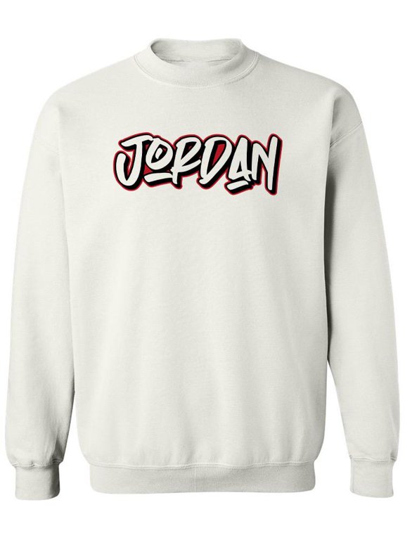 Jordan Text Sweatshirt Men -SPIdeals Designs, Male Small