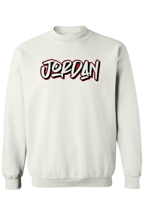 Jordan Text Sweatshirt Men -SPIdeals Designs, Male x-Large