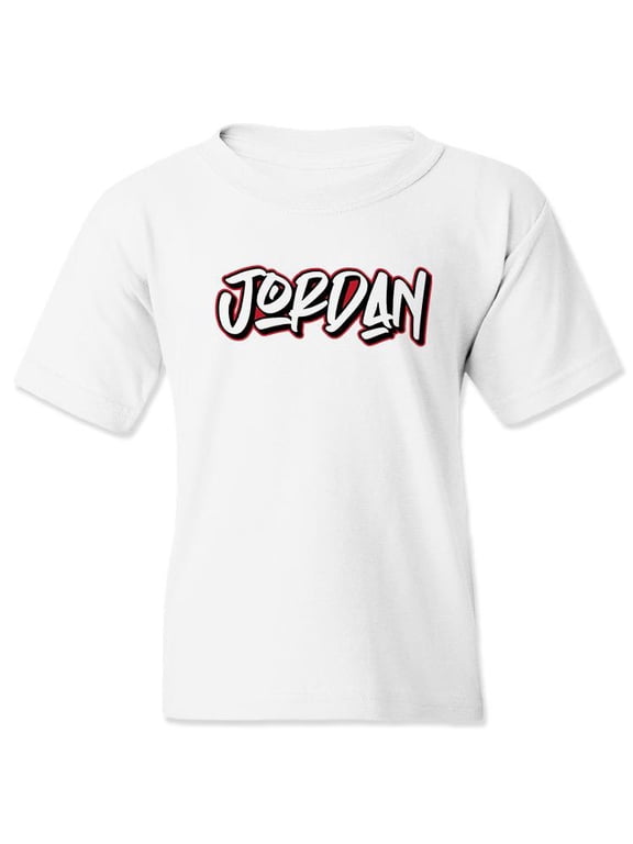 Jordan Text T-Shirt Juniors -SPIdeals Designs, Medium