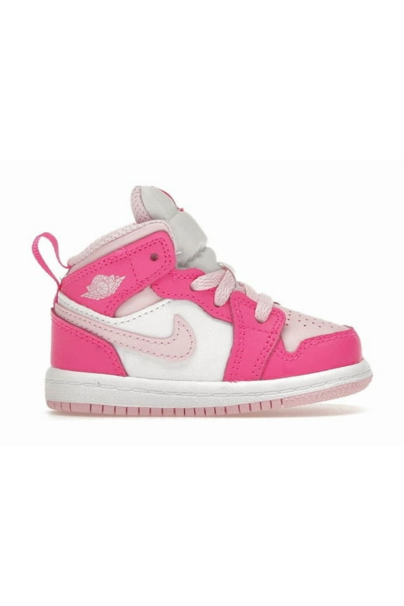 Toddler's 1 Mid White Fierce Pink Shoes, from StockX