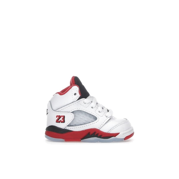 Jordan Toddler's 5 Retro Fire Red Black Tongue (2025) Shoes, from StockX