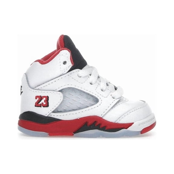 Jordan Toddler's 5 Retro Fire Red Black Tongue (2025) Shoes, from StockX