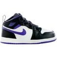 thumbnail image 1 of Jordan; Unisex Kids Casual Top Sneaker & Dress Shoes, Black/Dark Iris-White, 4, 1 of 6