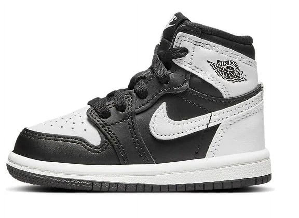 Jordan Unisex Toddler Boy’s Jordan 1 Retro High OG Shoes, Black/White-White, Size 7