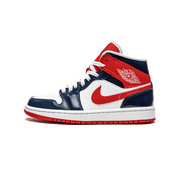 Jordan WOMENS AIR JORDAN 1 MID WMNS "Patent Leather Navy / White / Red" DJ5984 400 from Stadium Goods